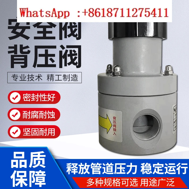 PTFE/CPVC PTFE 배압 밸브 안전 릴리프 단방향 내식성