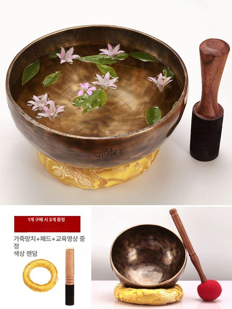 대형 싱잉볼 차임 구리 명상종 티벳종 그릇 요가종 사운드 수행 씽잉볼 악기 힐링 - 상세 이미지 2