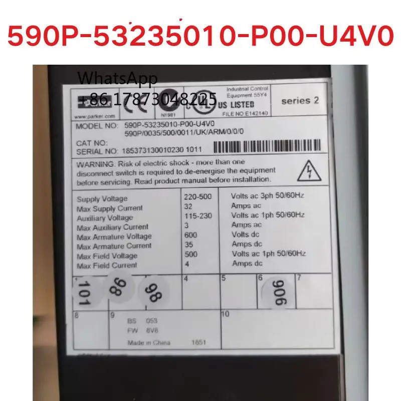 590P- 53235010 P00 U4V0 Parker DC Governor 590p 35a 기능 리퍼 OK 주세요
