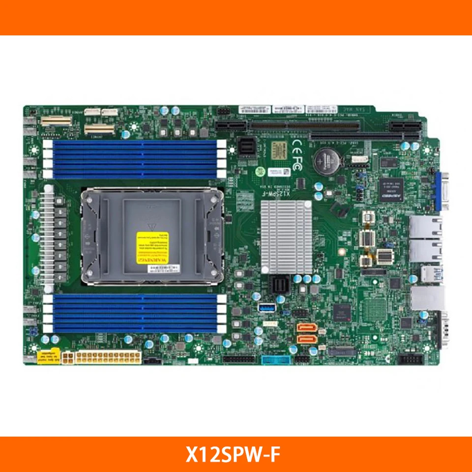 LGA-4189 슈퍼마이크로 전서버 마더보드 X12SPW-F C621A 2TB 3DS DDR4-3200MHz WIO 10XSATA 3