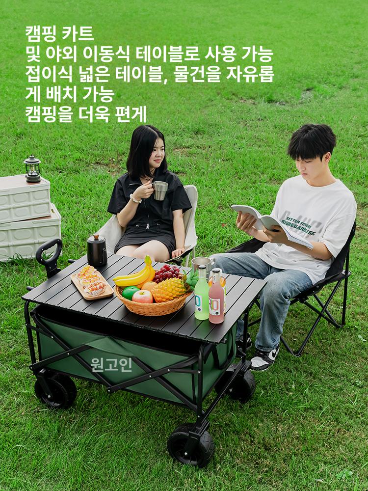캐리어 쇼핑카트 미니카트 초경량 바퀴 장보기용 다용도 접이식카트 야외용 운반 - 상세 이미지 2