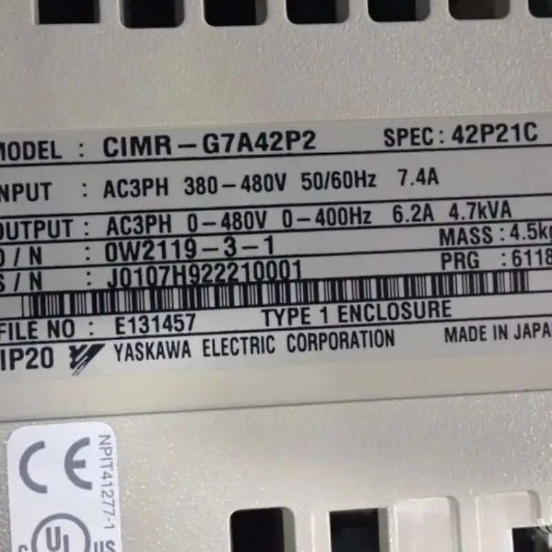 CIMR-G7A42P2 Yaskawa 인버터