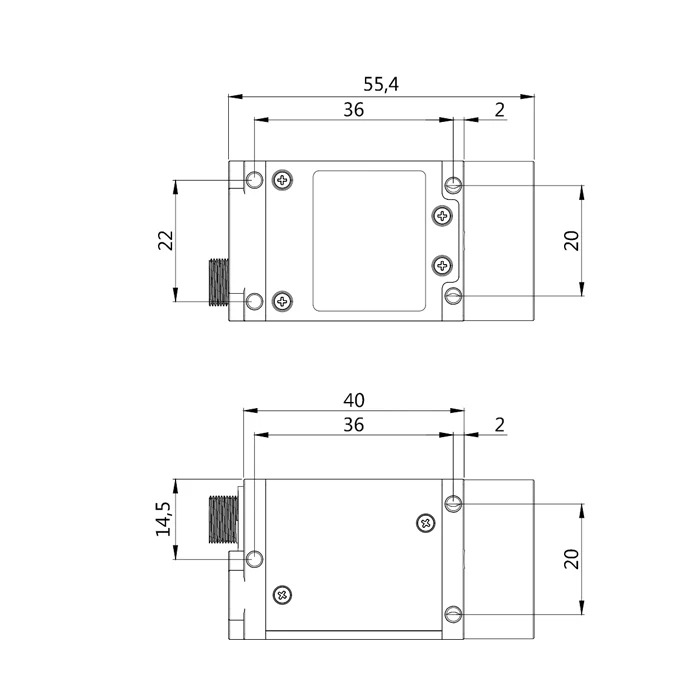 글로벌 셔터 카메라 BT 산업카메라 머신 비전 2.p CMOS