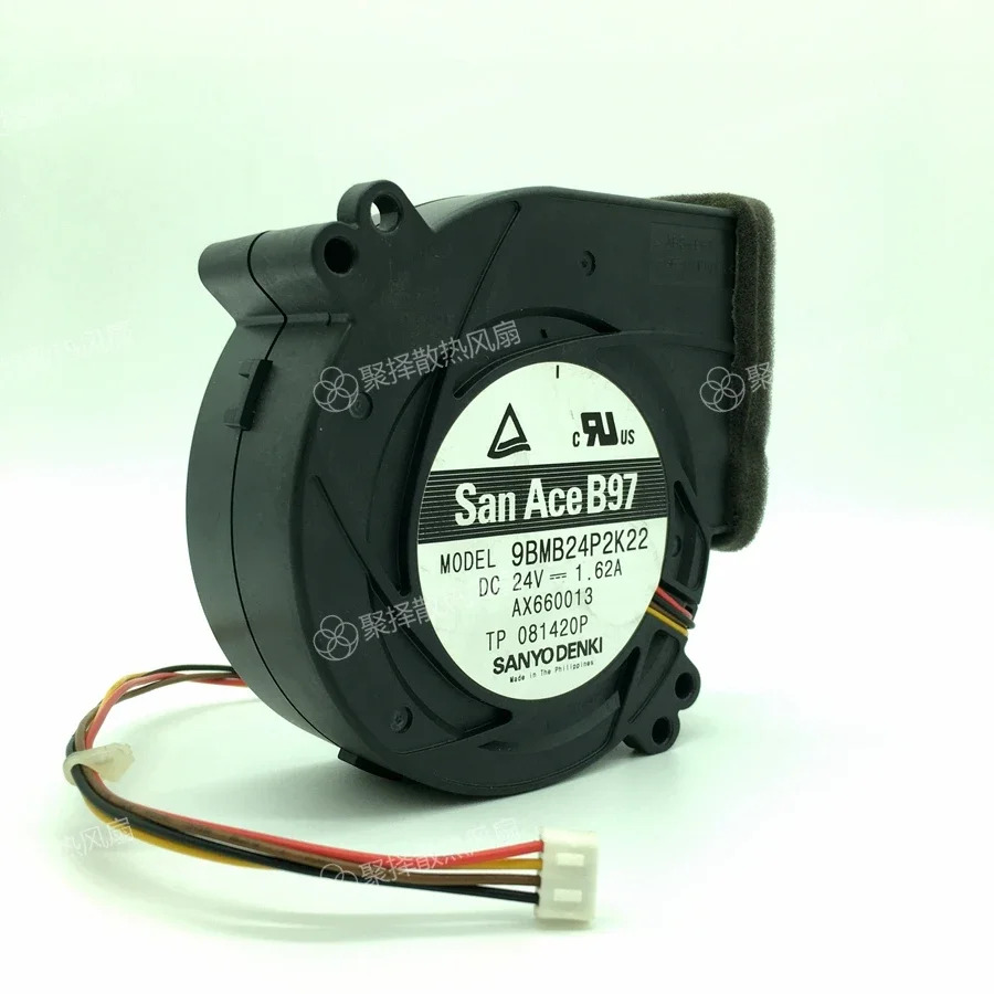 Sanyo Denki 서버 냉각팬 DC 24V 1.62A 97x97x 4 와이어 9BMB24P2K09