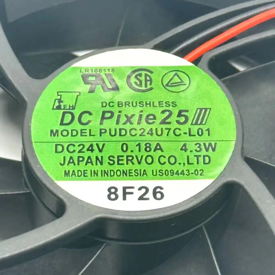 서보 PUDC24U7C-L01 2핀 서버 냉각팬 DC 24V 0.18A 4.3W mm