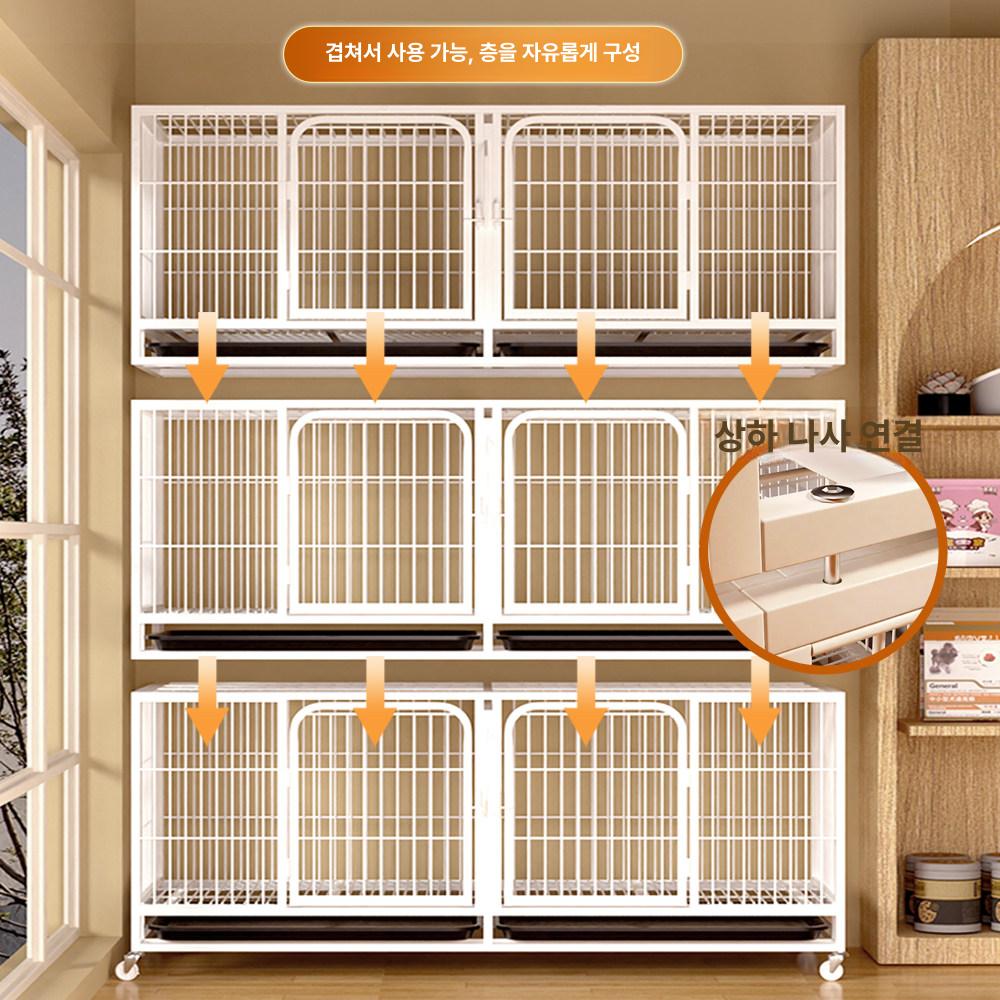 사각 철제케이지 견사 개 애완견 격리장 조립 애견켄넬 강아지켄넬중형 애견케이지 - 상세 이미지 3