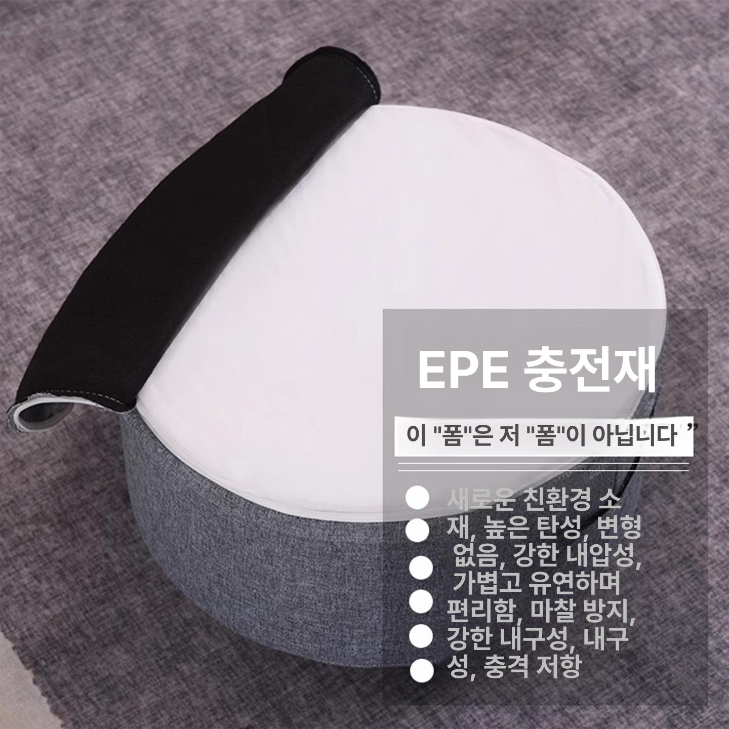 낮은 원형방석 시트 푹신한 쿠션이 패브릭 무음휠 의자방석 여행용 일본식 부드러운 - 상세 이미지 5