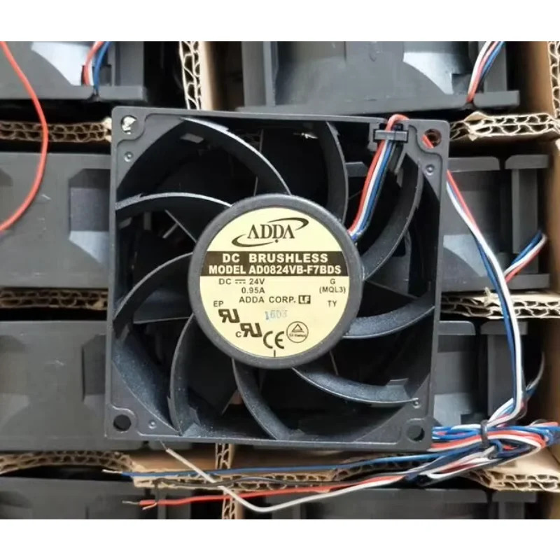 ADDA AD0824VB-F7BDS DC 24V 0.95A 80x80x38mm 4 와이어 서버 냉각팬