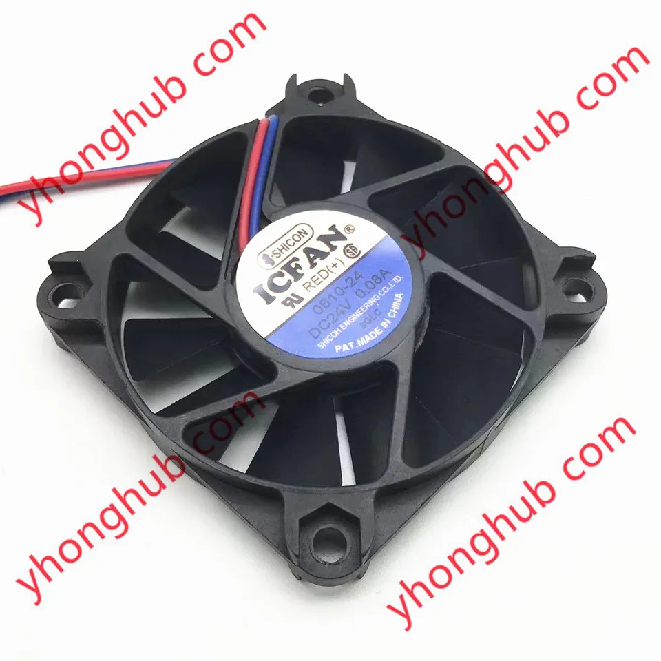 ICFAN E232190 0610-24 DC 24V 0.08A mm 2핀 서버 냉각팬