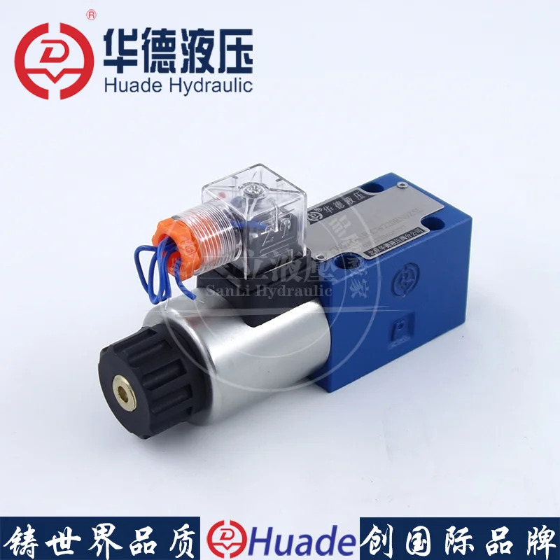 Huade 유압 솔레노이드 방향 밸브 4WE6D 6C 6Y 6EA6HA 3WE6A6B 2위치 4방향 3방향