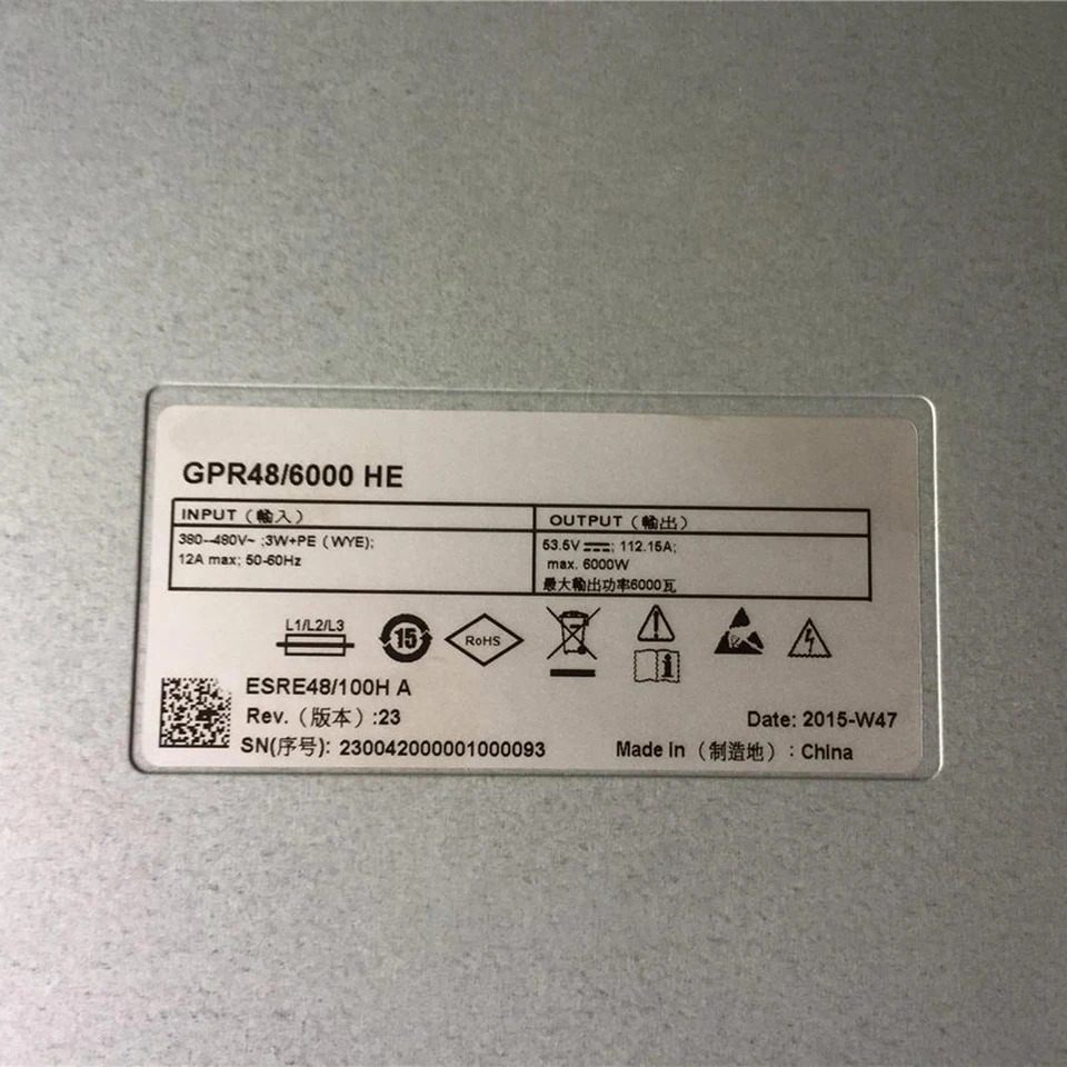 Eltek 통신 전원공급장치 모듈 GPR48 6000HE ESRE48 100H A 출력 53.5V 6000W