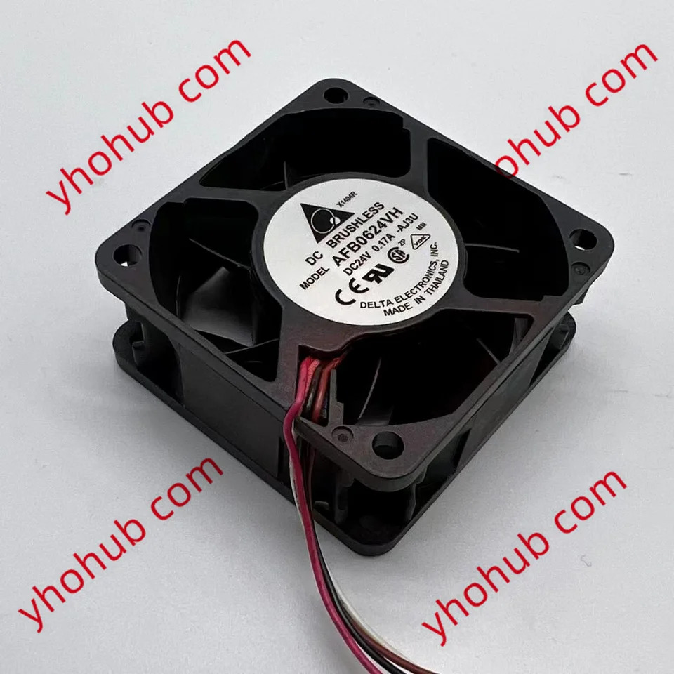 Delta Electronics AFB0624VH AJ3U DC 24V 0.17A 4 선 서버 냉각팬