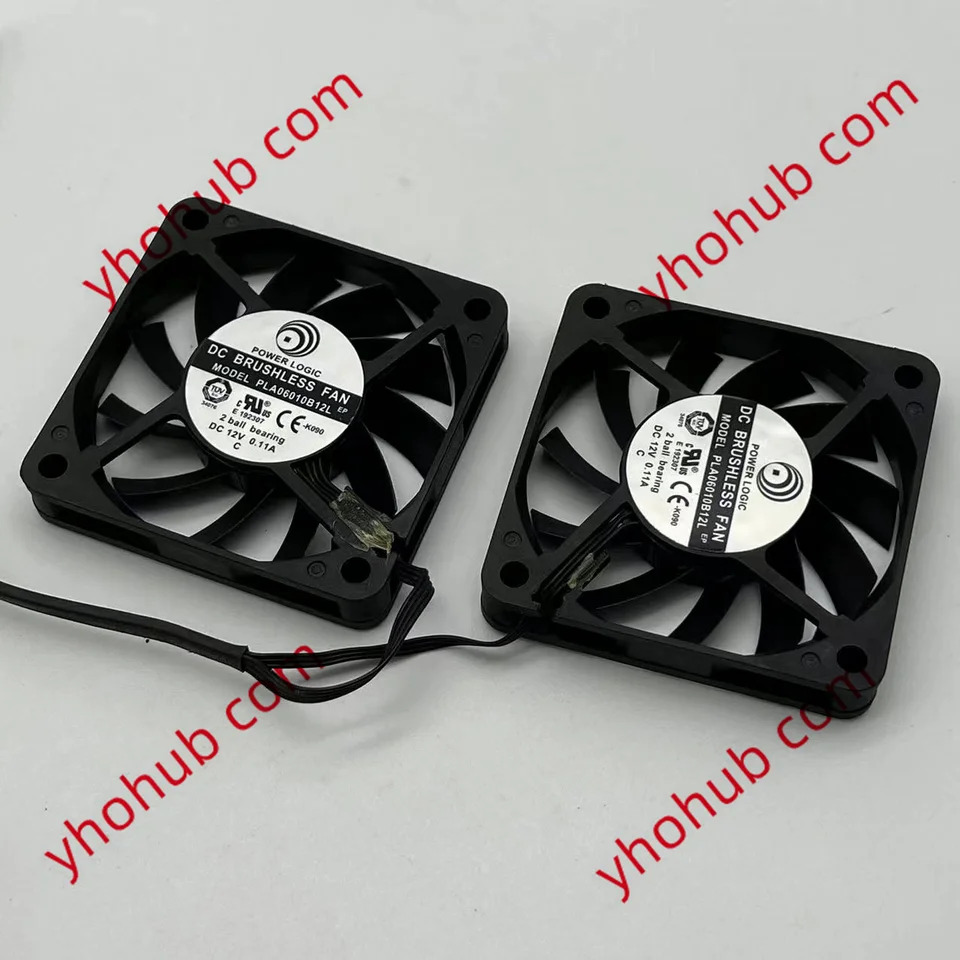 파워 로직 PLA06010B12L DC 12V 0.11A mm 4핀 서버 냉각팬