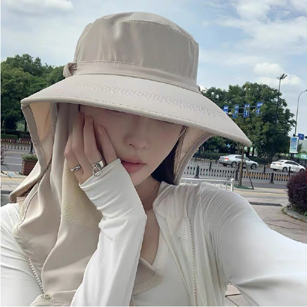 [이거찜] 산책모자 자외선차단 넥커버 여름 버킷햇 여성 야외모자 등산모자 - 상세 이미지 2