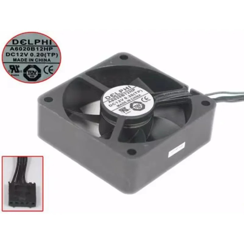 DELPHI 4 와이어 서버 냉각팬 A6020B12hp호환 DC 12V 0.2A 60x60x20mm