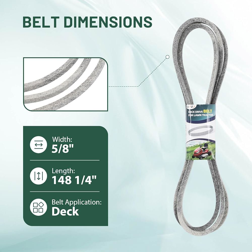 954-04329A 잔디깎이 데크 벨트 954-04329 754-04329 LX54 37.2cm 턴 Z6900 MTD/Cub (1.6cm 1/4인치)) x RZT- 제로 L54 - 상세 이미지 2