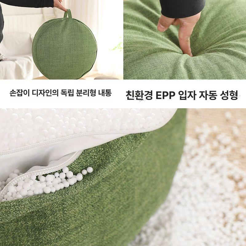 휴대용 의자방석 명상방석 손잡이 기도 원형 좌복 요가 참선 매트 가부좌 패드 - 상세 이미지 4