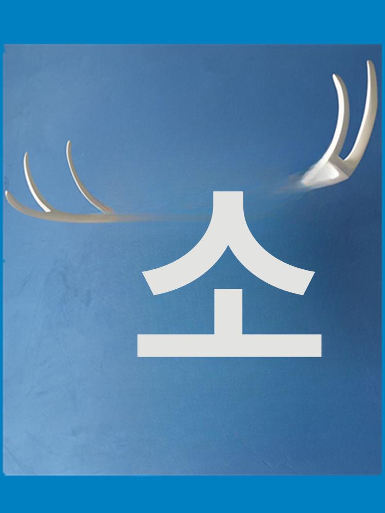 복고풍 트로피 데코 소품 빈티지 벽장식 헌팅 엔틱 사자 가게 레트로 뿔 북유럽 - 상세 이미지 2