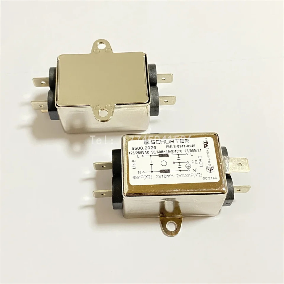5500.2026 SCHURTER 파워 필터  단상 1A 250VAC FMLB-0141-0140 포지티브