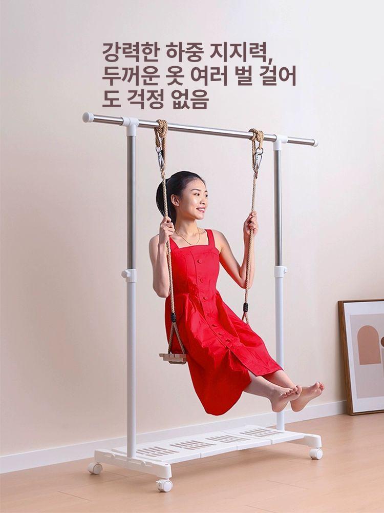 튼튼한 미니행거 코너 시스템행거 헹거 스탠드옷걸이 벽행거 틈새행거 감성 인테리어 - 상세 이미지 3