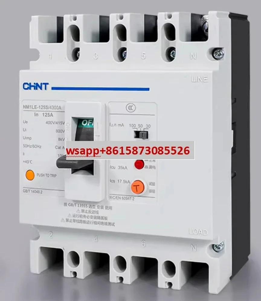 누수 방지 스위치가 Chint 회로차단기 3상4 선 시스템 NM1LE-100A -400A 250A