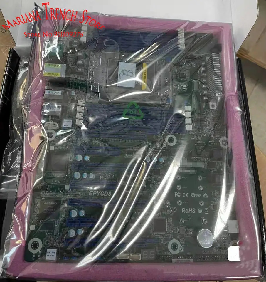 ASRock호환 마더보드 소켓 SP3 LGA4094 EPYC 7002/7001 시리즈 프로세서 패밀리 DDR4 SATA3 PCIe3.0