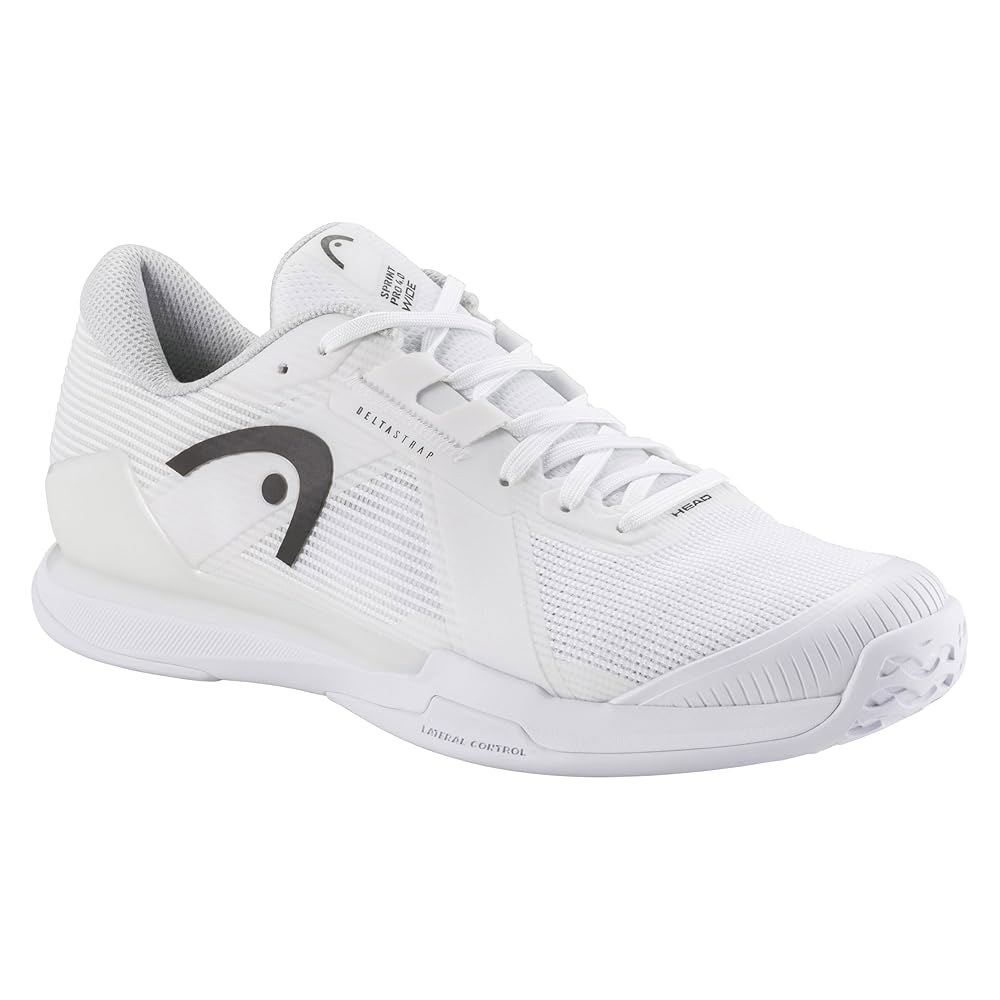HEAD Sprint Pro 4.0 남성용 와이드 테니스화, 화이트/블랙, 275mm (10.5) White/Black 7 Wide - 상품 이미지