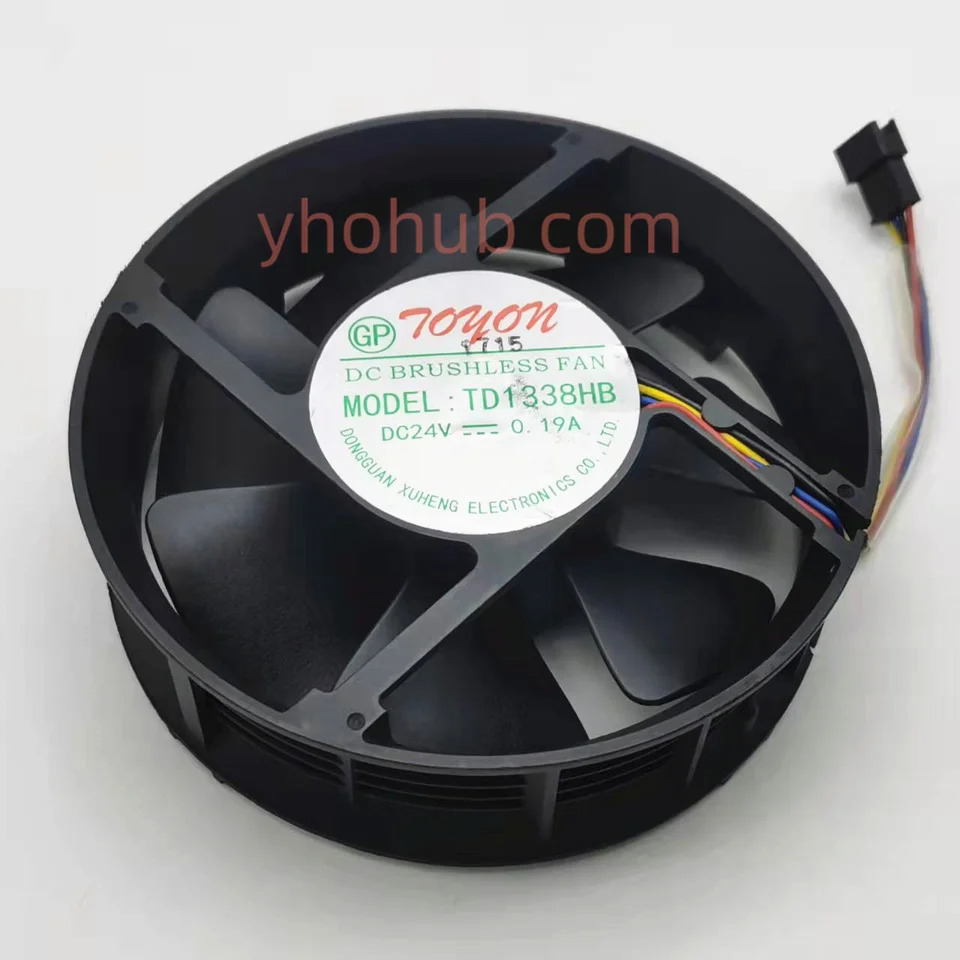 TOYON TD1338HB DC 24V 0.19A 135x135x38mm 4 선 서버 냉각팬