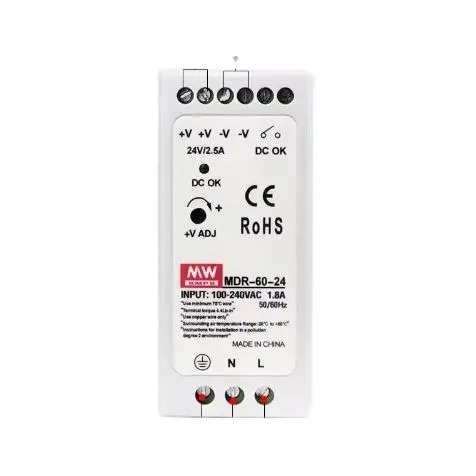 MEAN WELL 레일 장착 스위치 전원공급장치 MDR-10-5V MDR-10-24V MDR-20-5V MDR-20-24V MDR-40-5V MDR-40-24V MDR-60-5V