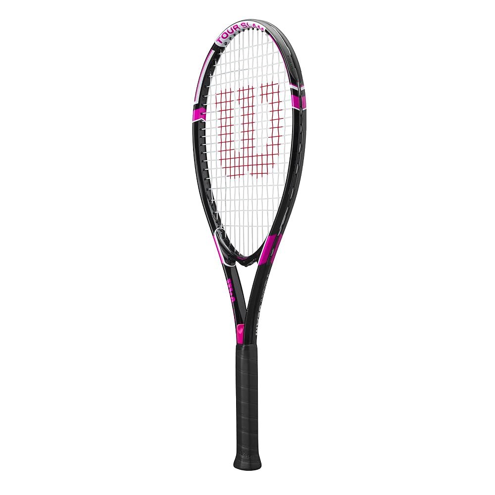 Wilson Tour Slam 성인용 테니스 라켓 그립 6.4cm(2-4 블랙/핑크 1/4인치) - 사이즈 - 상세 이미지 3