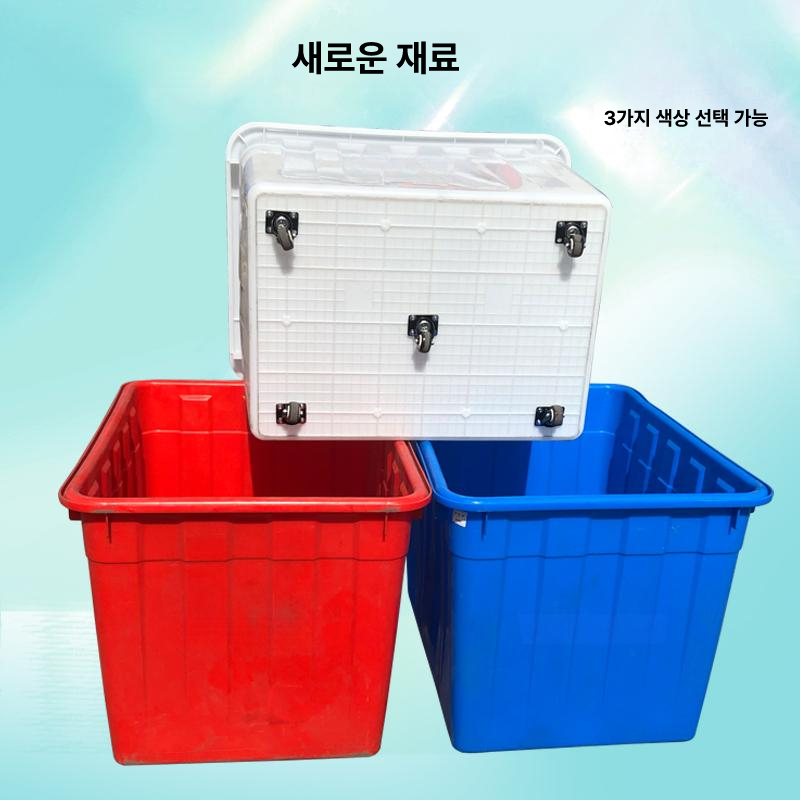 운반용 점보상자 이사짐 도매시장 수산물 이동식 사각 보관상자 휠 세탁물 - 상세 이미지 4