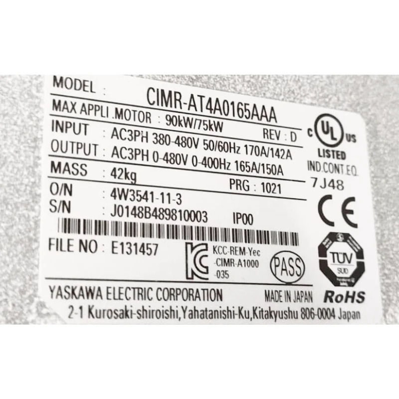 CIMR-AT4A0165AAA Yaskawa 인버터 신
