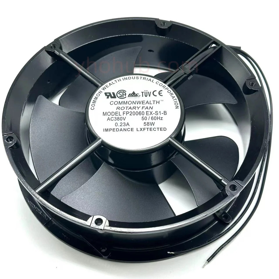 COMMON 2 와이어 서버 냉각팬 EX-S1-B AC 380V 0.23A 220x220x60mm FP20060