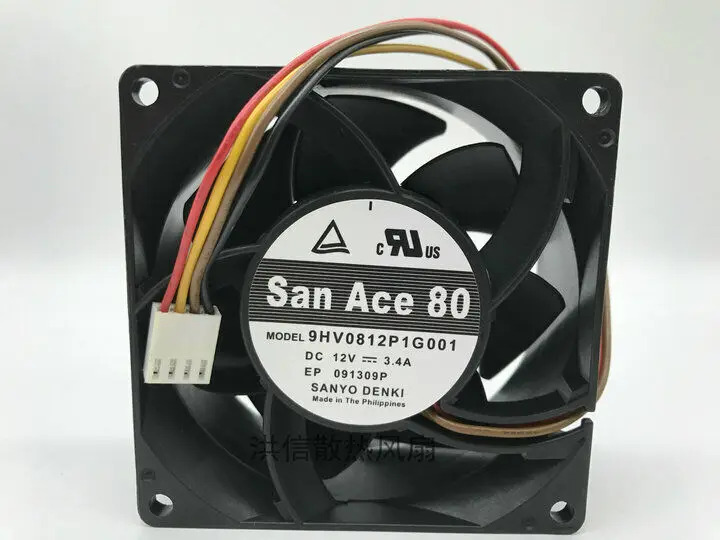 SANYO 고풍량 냉각팬 9HV0812P1G001 DC12V 3.4A