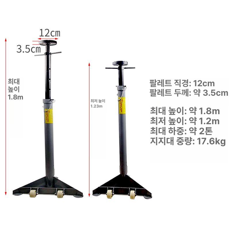 자동차 잭스탠드 정비용 차량 유압 거치대 안전말목 보강 패드 안전지지대 리프팅 - 상세 이미지 2
