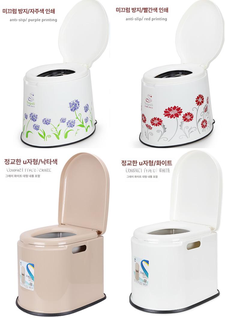 캠핑용 야외용 플라스틱좌변기 간이화장실 좌식 캠핑카 여행용 간이요강 - 상세 이미지 4