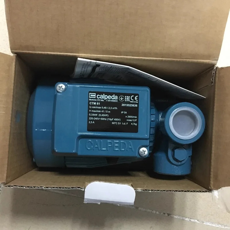 Calpeda 오리지널 워터 펌프 CTm61 단상 전기 220V 이탈리아산