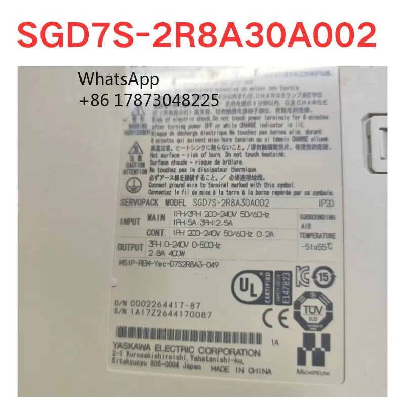 리퍼 SGD7S-2R8A30A002 서보 드라이버 기능 OK