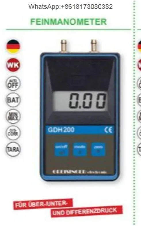 Greiinger GDH200-14 진공 압력 게이지 브라운 D521.10-G 속도 컨트롤러
