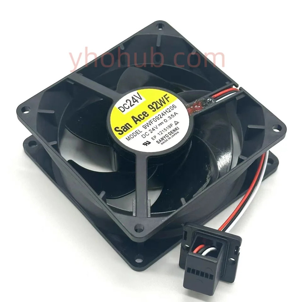 Sanyo Denki 9WF0924H206 DC 24V 0.35A 90x90x32mm 3 선 서버 냉각팬