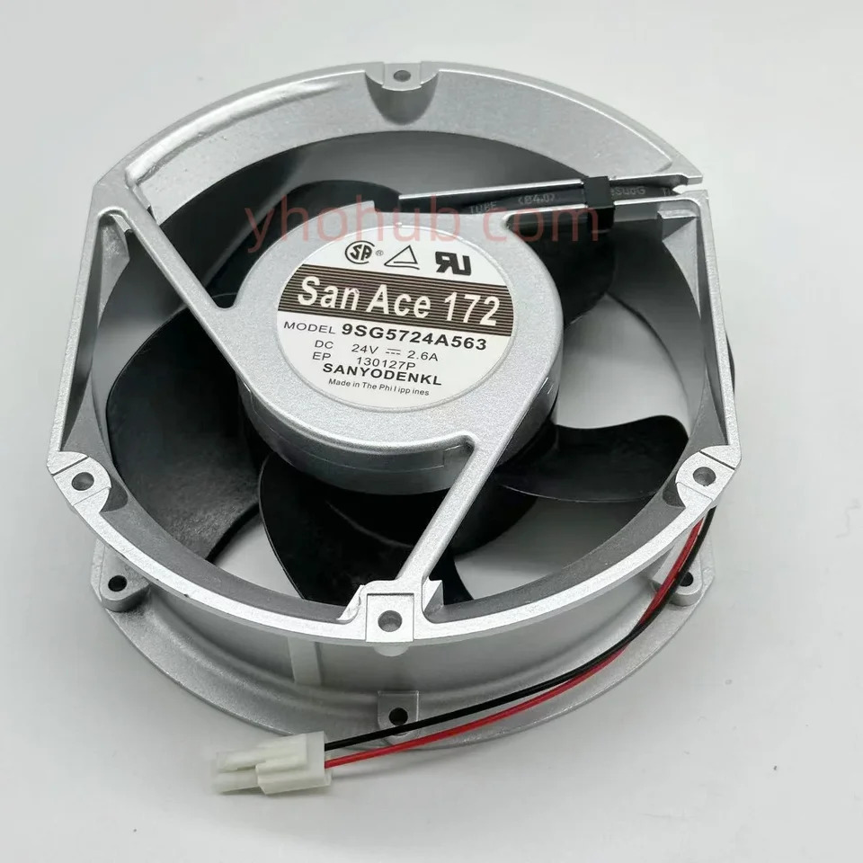 Sanyo Denki 2 와이어 서버 냉각팬 9SG5724A563 DC 24V 2.6A 172x150x50mm