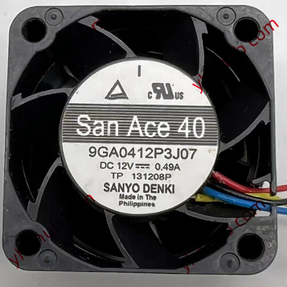 Sanyo-Denki 9GA0412P3J07 DC 12V 0.49A 4핀 서버 냉각팬