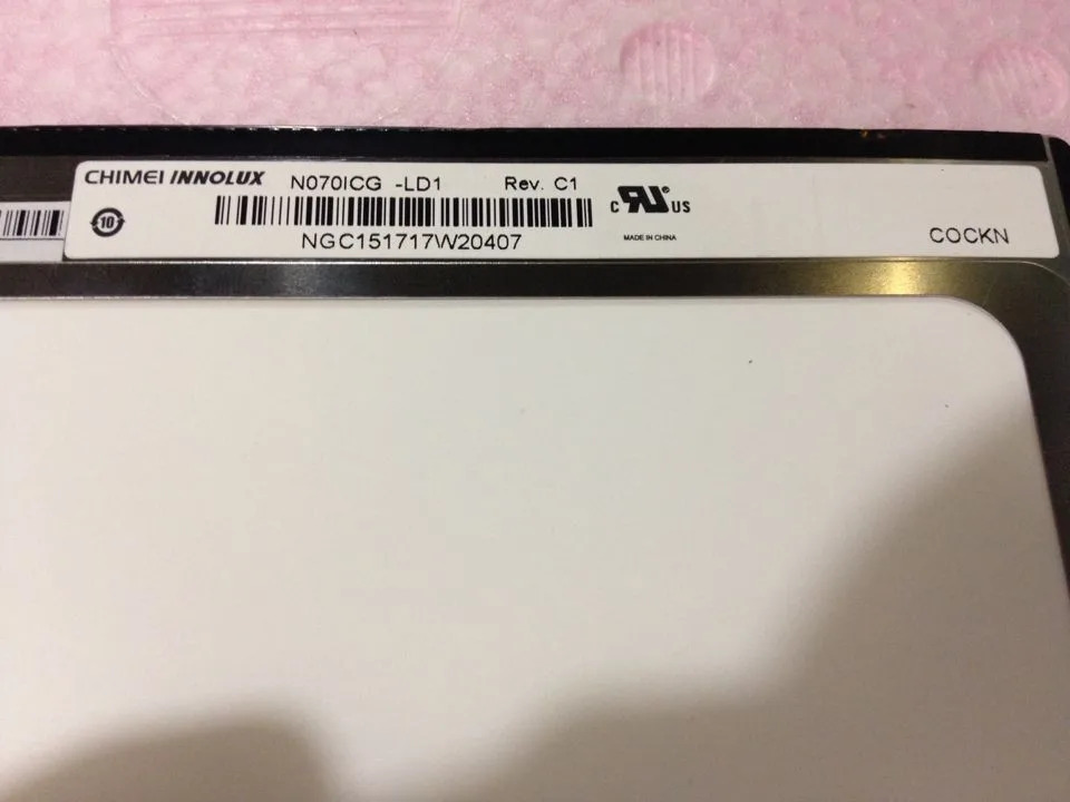 N070ICG-LD1 CMO 오리지널 7 인치 IPS 스크린 1280x800 레드 다이아몬드