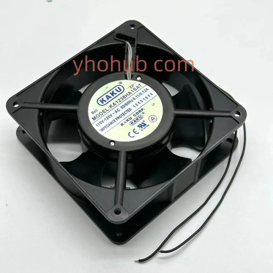 Kaku KA1238HA1SAT 2 와이어 서버 냉각팬 AC 110V 120V 0.11A 0.12A mm