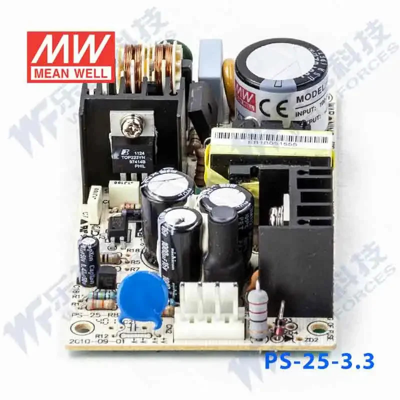 PS-25-3.3 대만 Mingwei DC 안정화 PCB 베어 보드 스위치 전원공급장치 5A 기판 25W3.3V