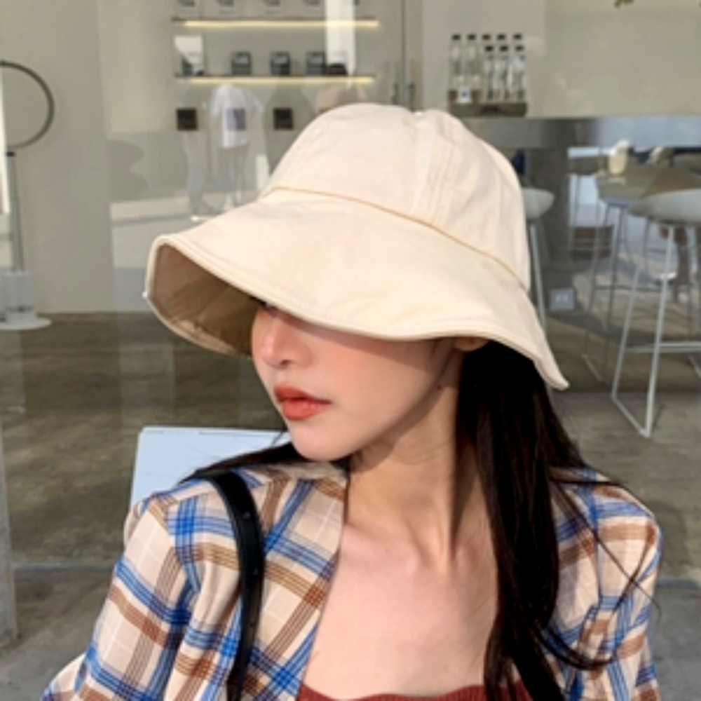 와이어내장여성패션벙거지모자 사계절용봄여름패션버킷햇 얼굴소멸보닛햇 - 상품 이미지