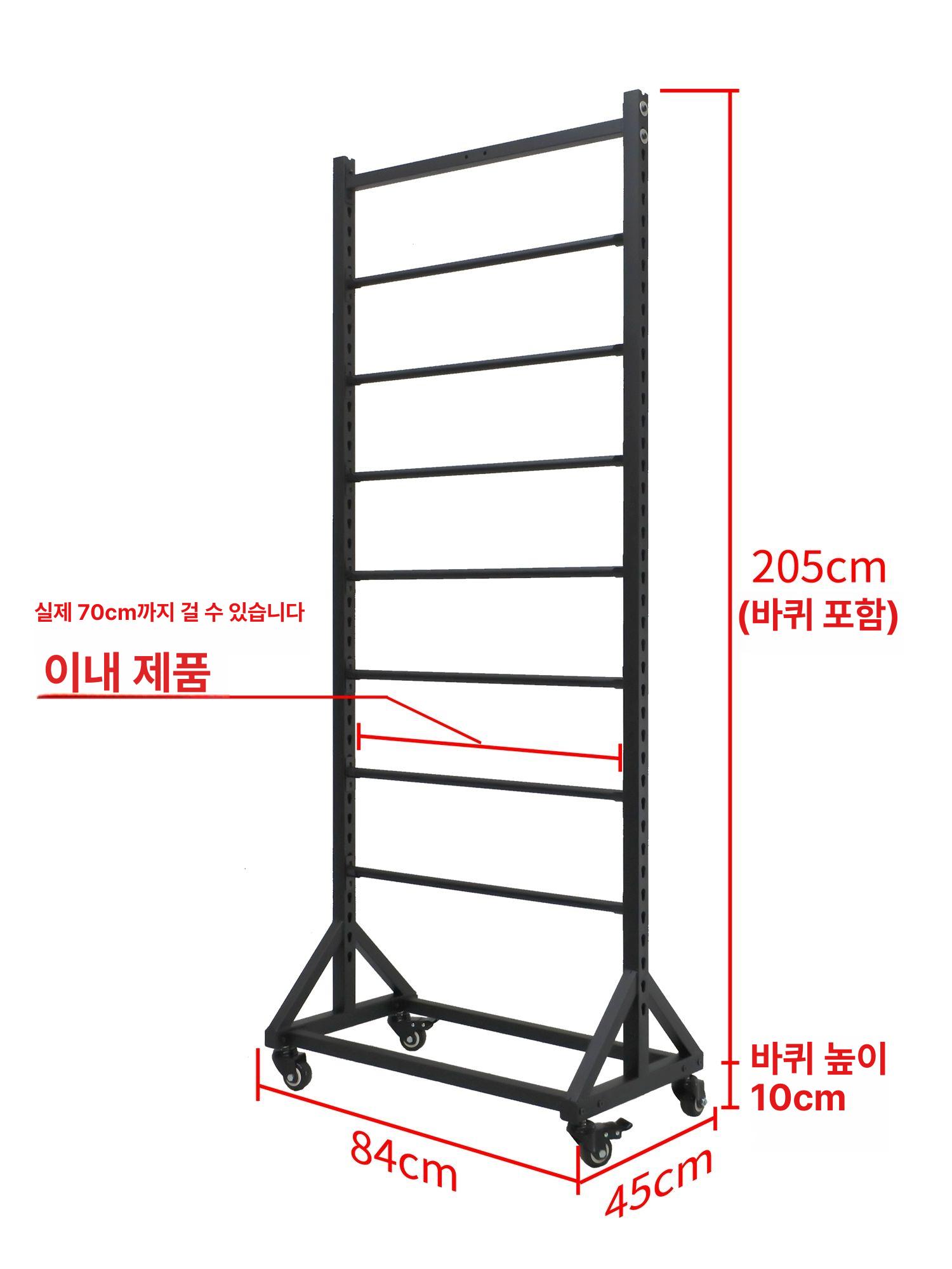 철제 롤거치대 진열대 전시대 높이 행거 보관대 정리 재단 공방 받침대 벽걸이 - 상세 이미지 5