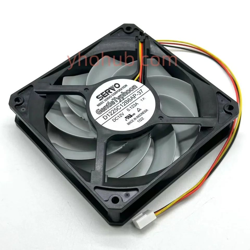 SERVO D1225C12B6AP-37 DC 12V 0.123A 120x120x25mm 3 선 서버 냉각팬