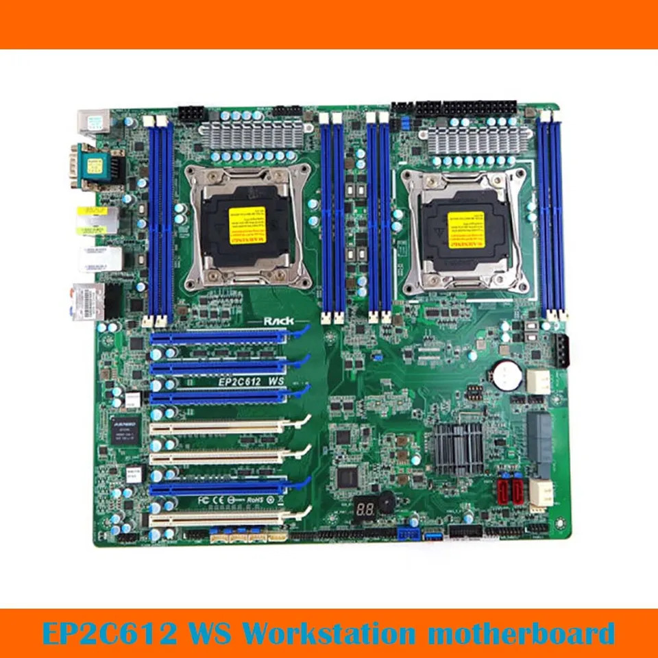 ASRock호환 EP2C612 WS 서버 워크스테이션 마더보드 듀얼 CPU 슬롯 LGA2011 R3 DDR4