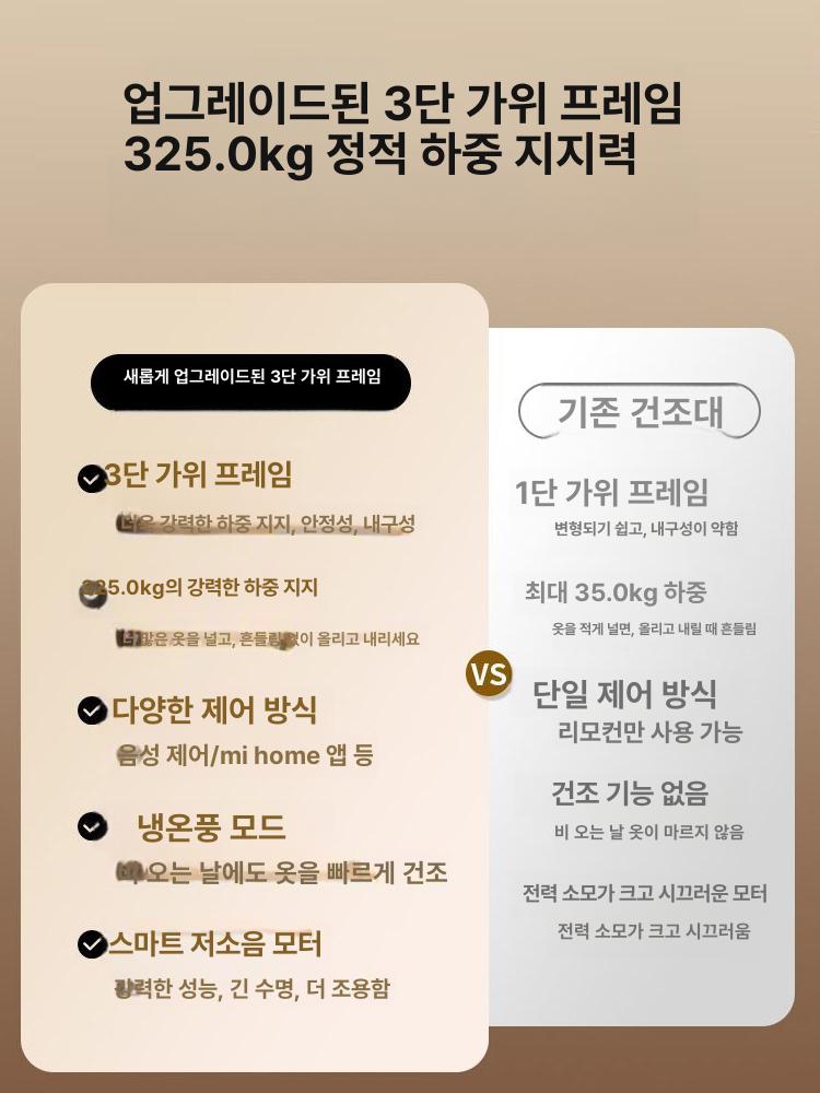 자동 빨래건조대 전동 천장형 원격 가정용 송풍 - 상세 이미지 4